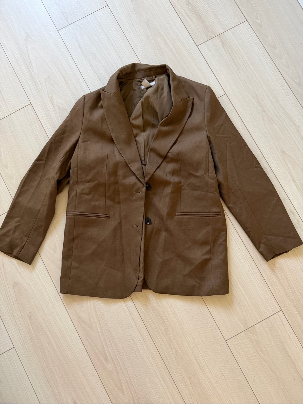 H&M Brown Tailored Women's Blazer Jacket